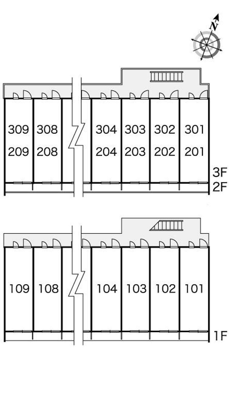 レオパレスエリュシオン 間取配置図