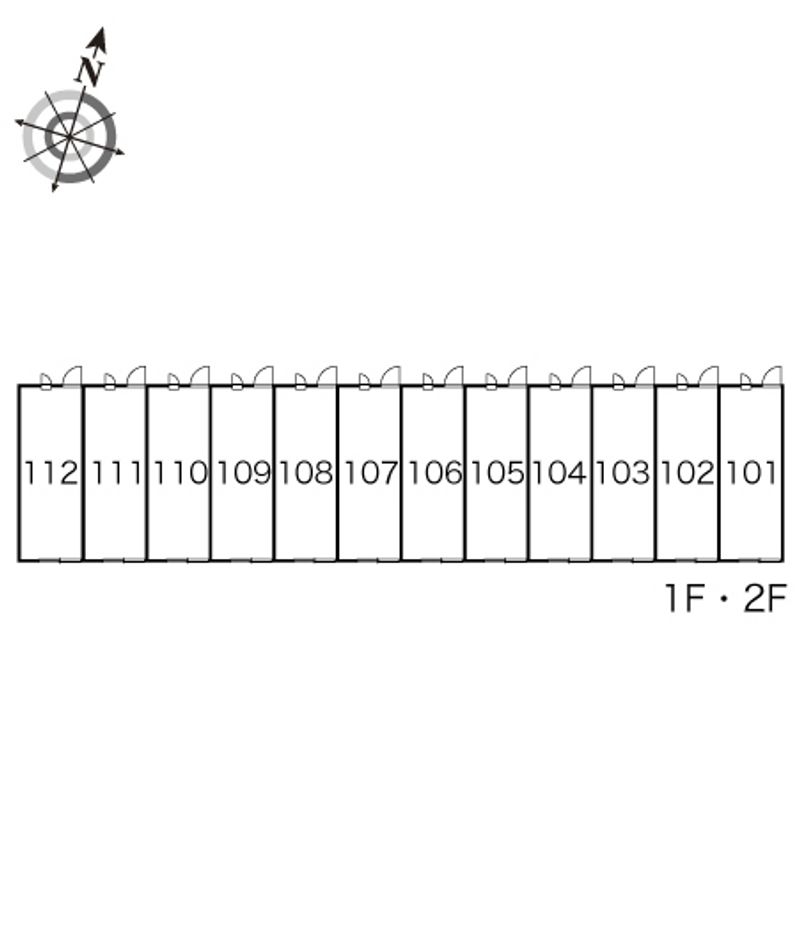 レオパレスオークタウンⅡ 間取り配置図