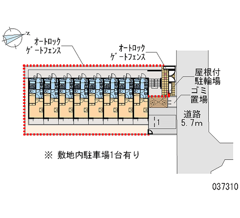 レオパレス東今里Ⅱ 区画図