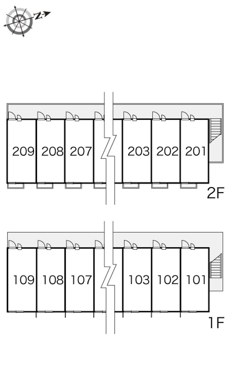 レオパレス西真美 間取配置図