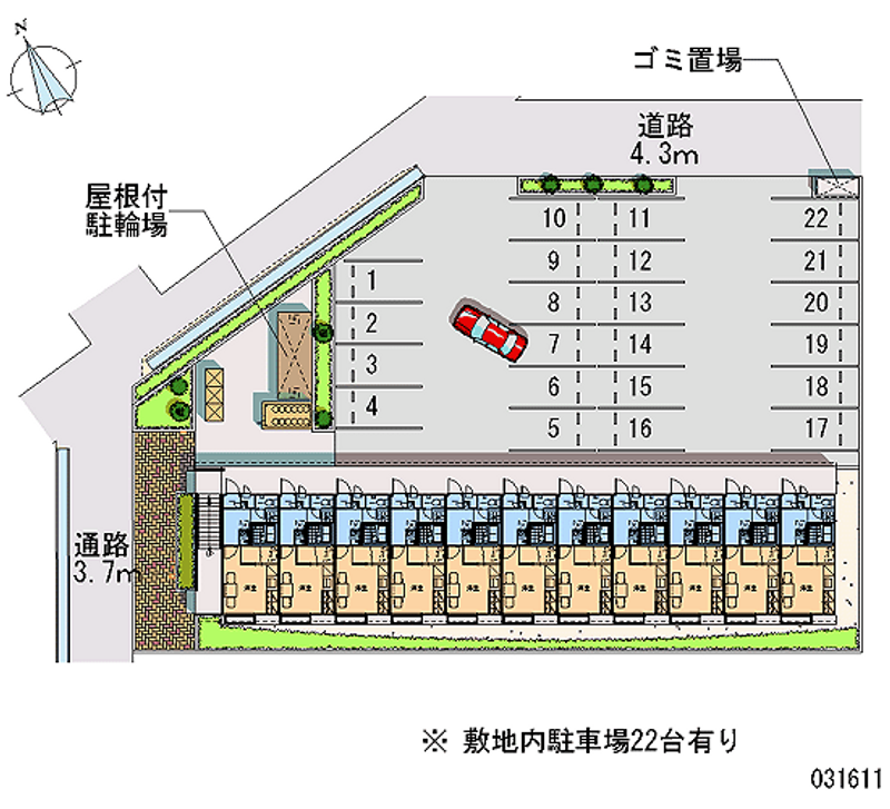 レオパレス安濃つ 月極駐車場