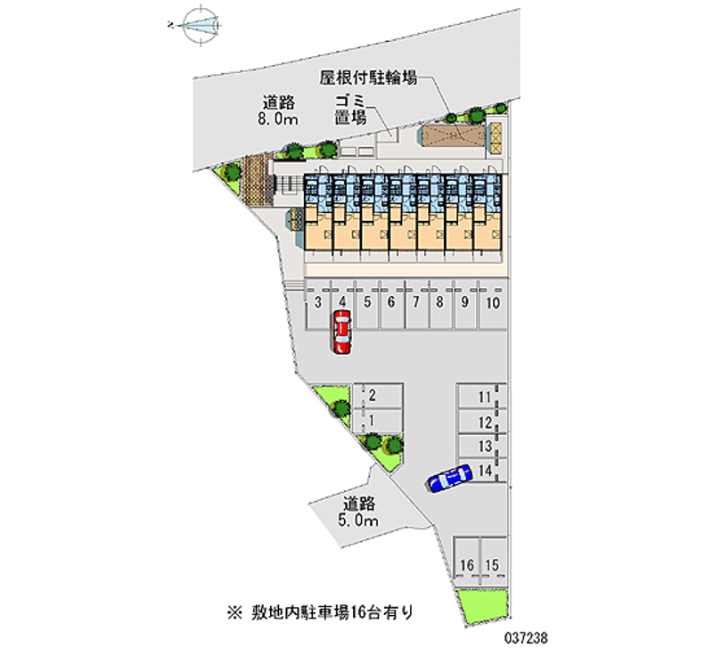 レオパレスメゾン八瀬 月極駐車場