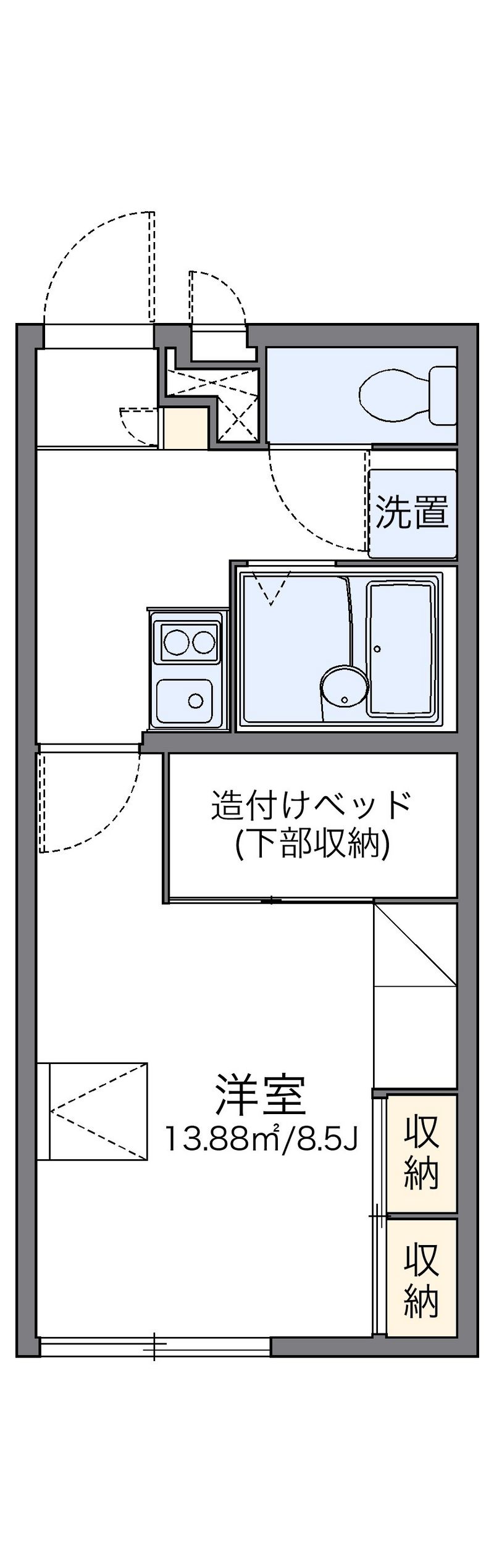レオパレスシャンテ 間取図