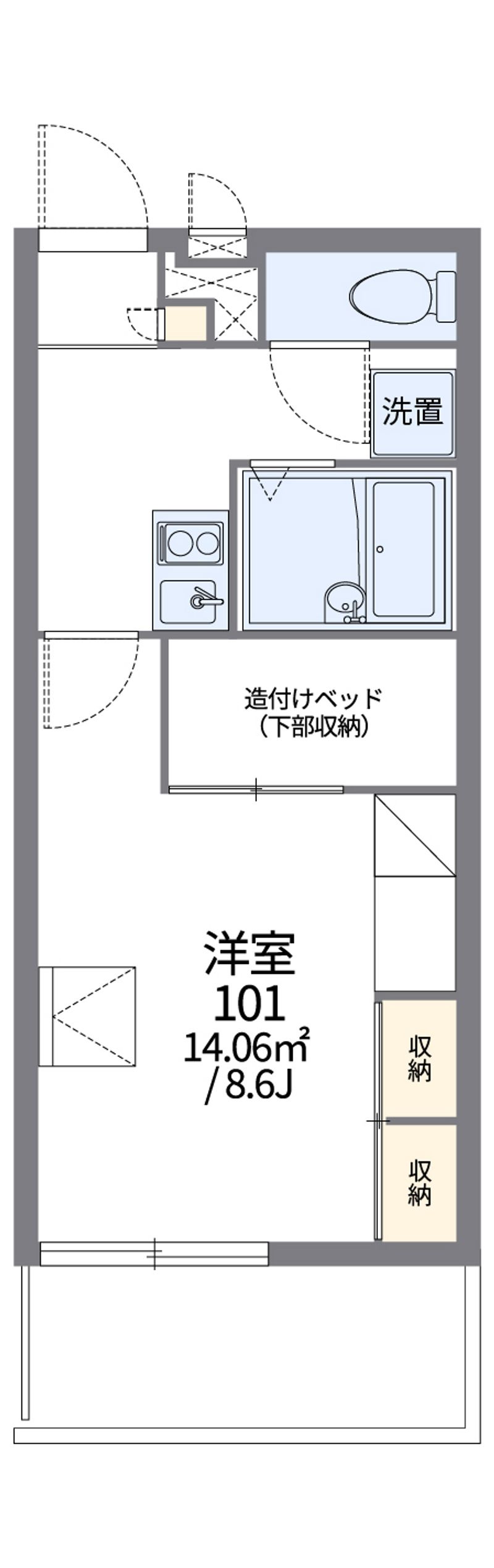 レオパレスｍａｎｏｎ２ 間取図