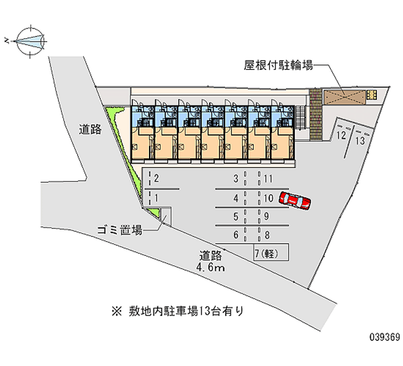 レオパレス社北谷 月極駐車場