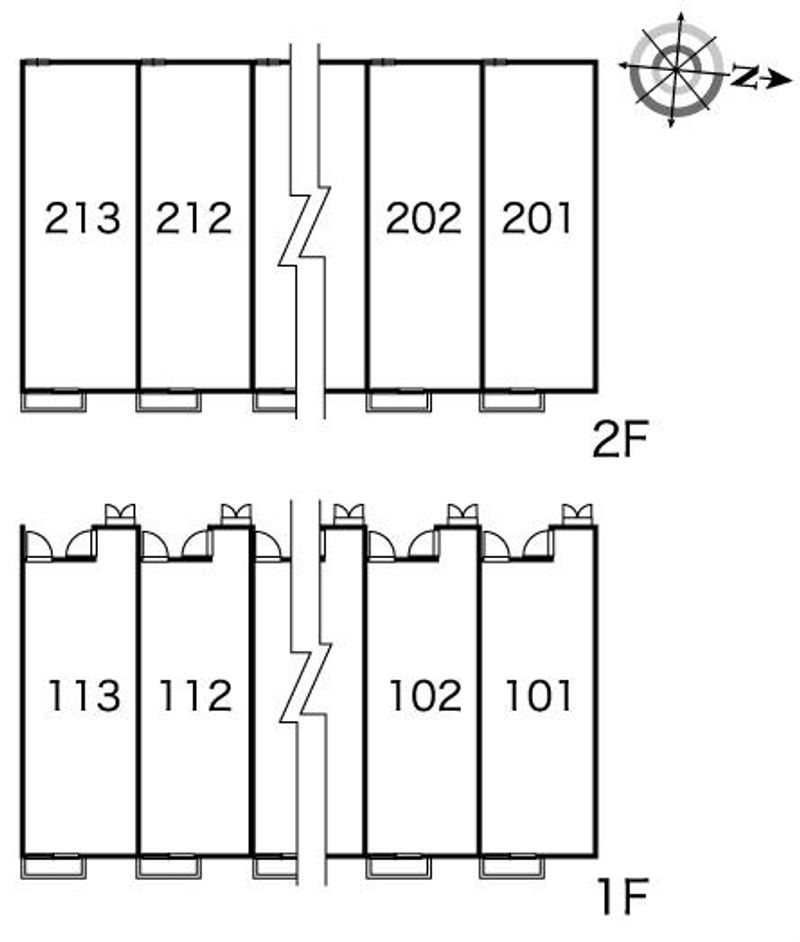 レオパレスアミルⅠ 間取配置図