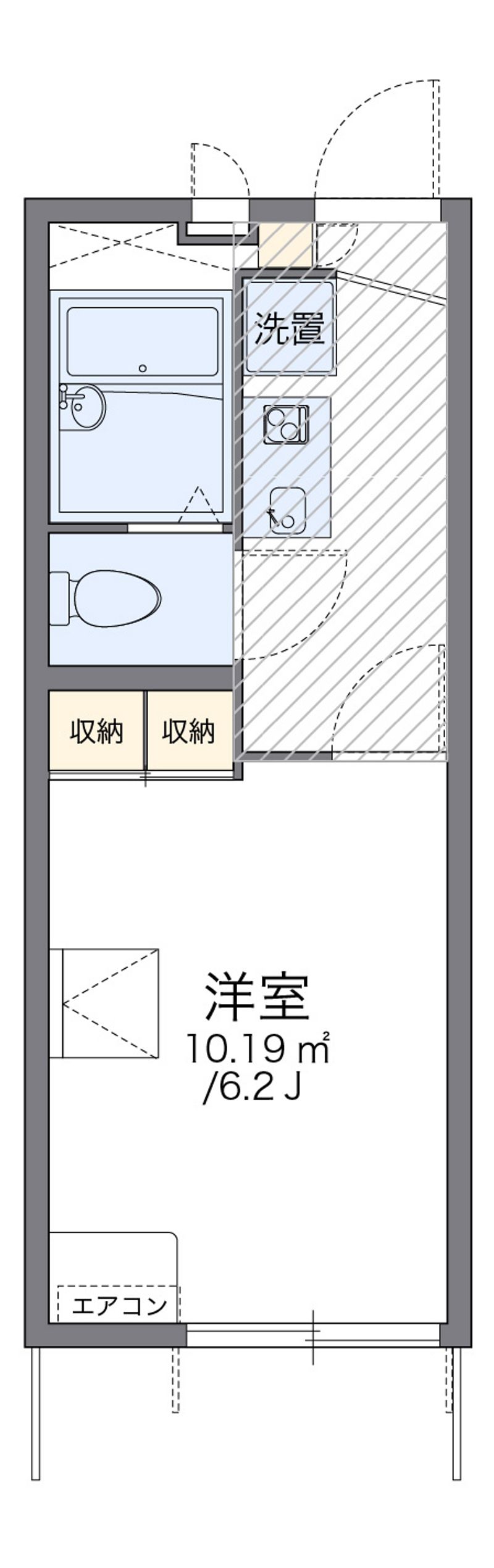 レオパレスアプリコット片山 間取図