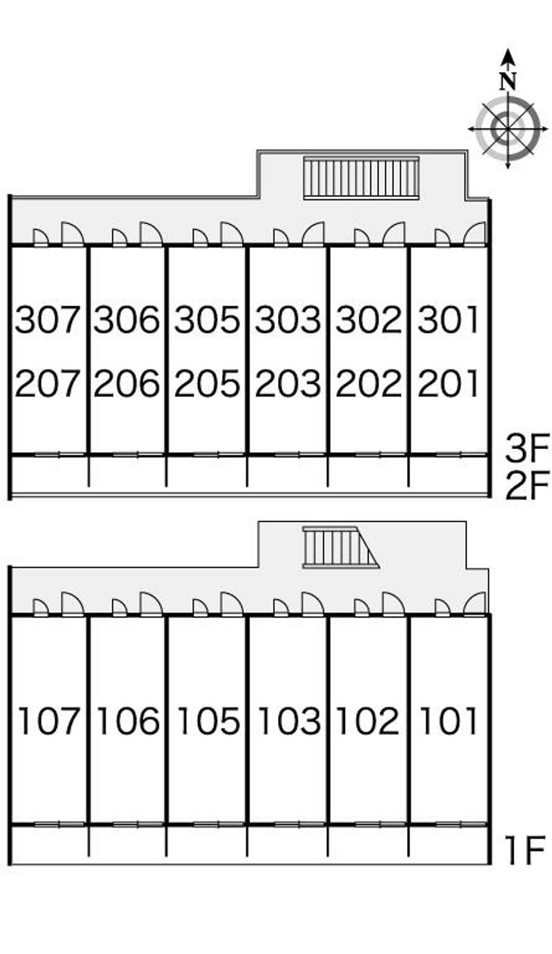 レオパレスＩＮＡＧＡＭＩ 間取り配置図