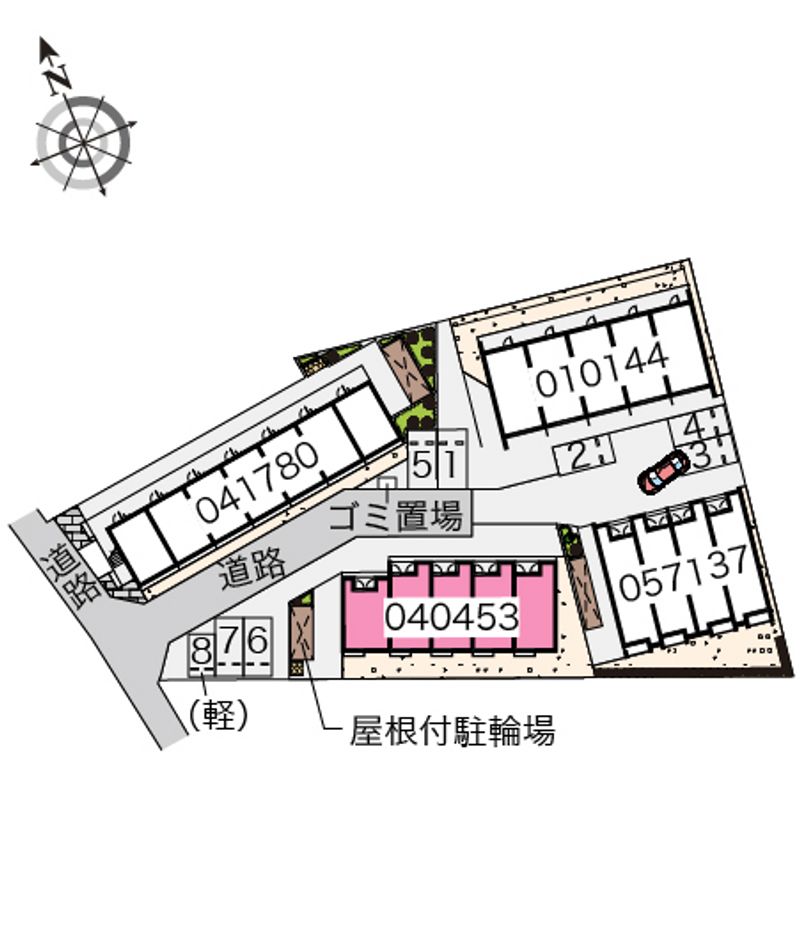 レオパレス白樺Ⅲ 配置図