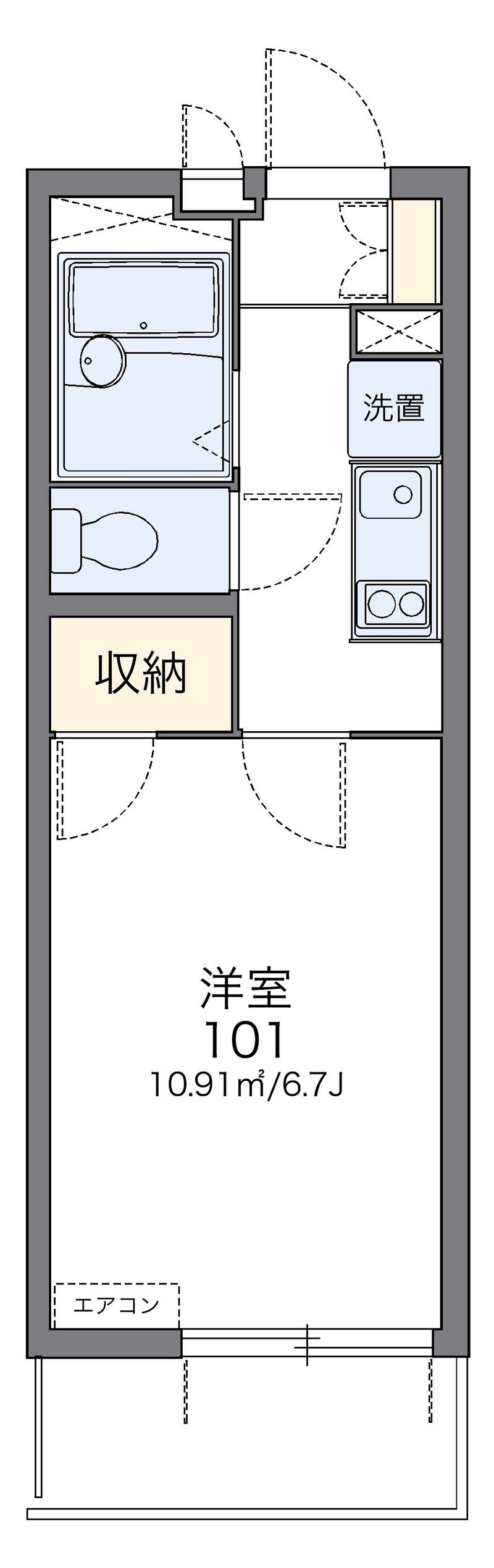 レオパレスマイム 間取図