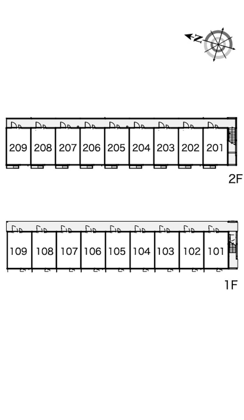レオパレスコヅチⅢ 間取り配置図