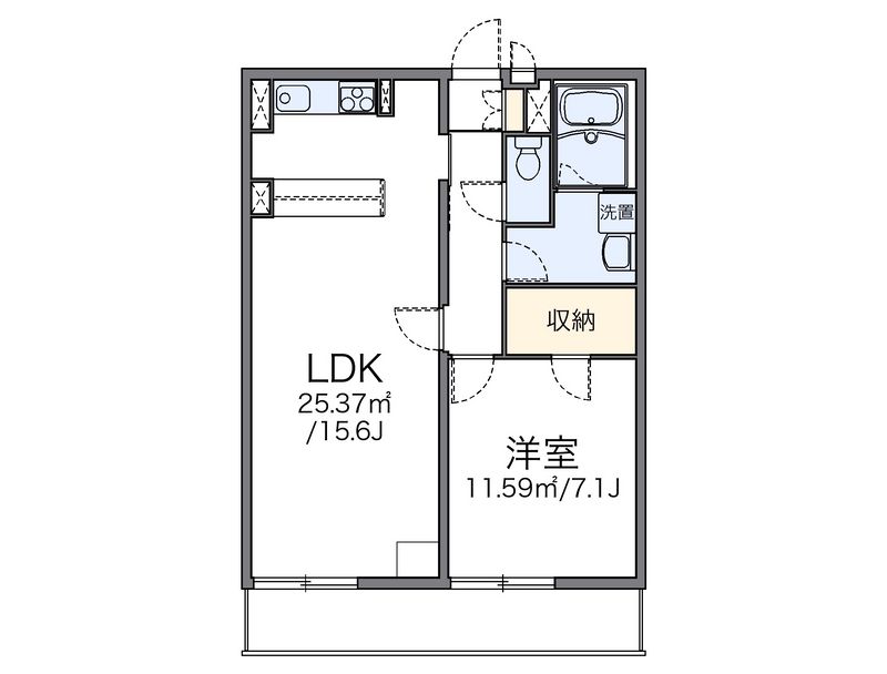 レオパレス紫峰ヶ丘Ⅰ 間取図