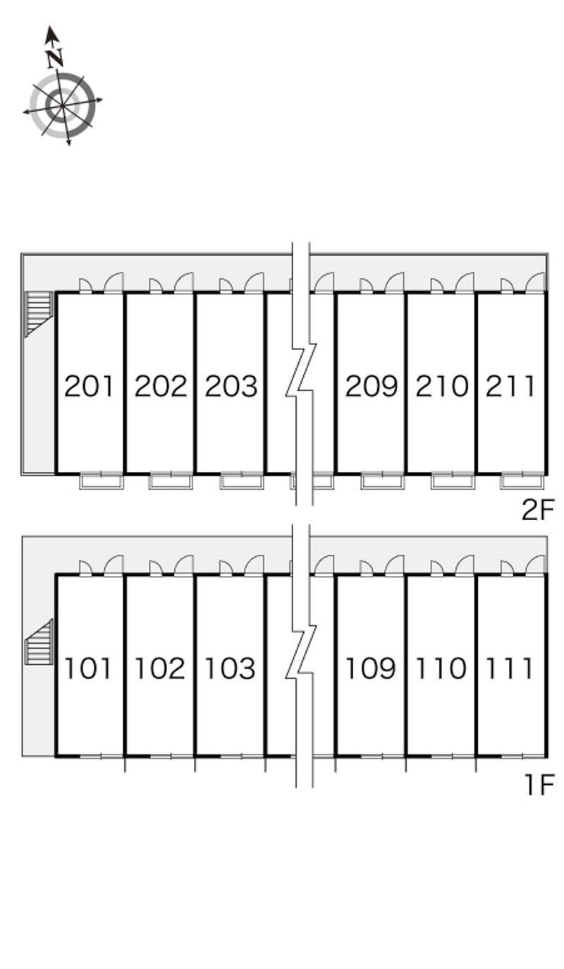 レオパレスデネブ 間取り配置図