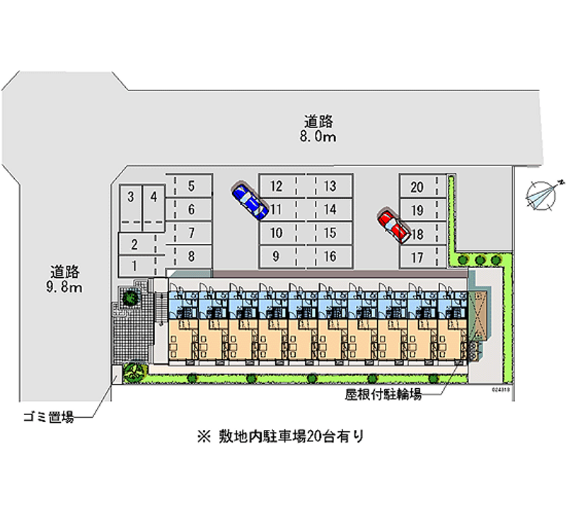 レオパレスウィルハイム 月極駐車場