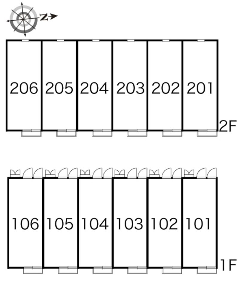 レオパレスステラⅡ 間取配置図