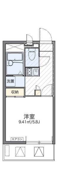 レオパレスオークザック 間取り図