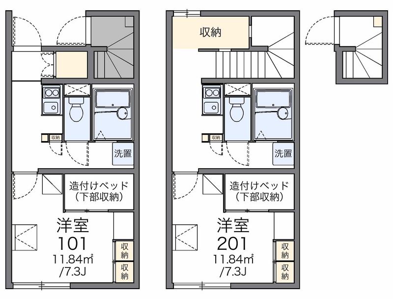 レオパレスラムール 間取図