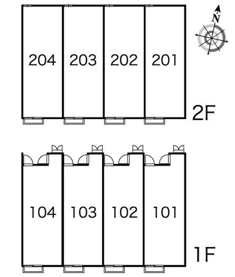 レオパレスフォンテⅡ 間取り配置図