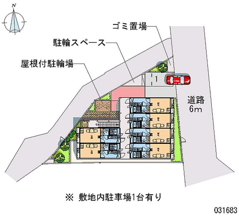 レオパレス寺方 月極駐車場