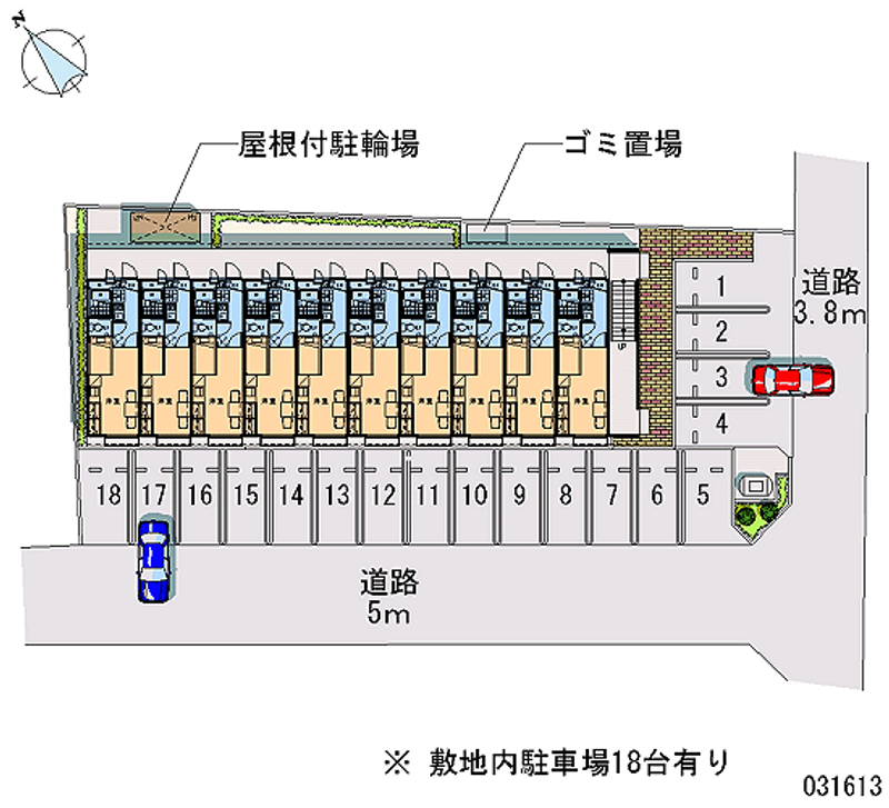 レオパレスふれんず 月極駐車場