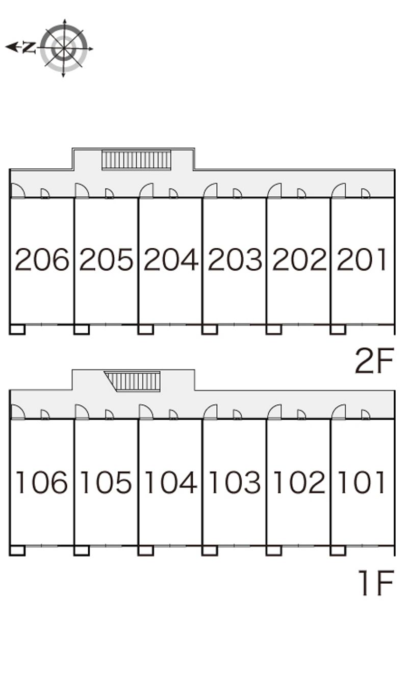 レオパレス栢山 間取配置図
