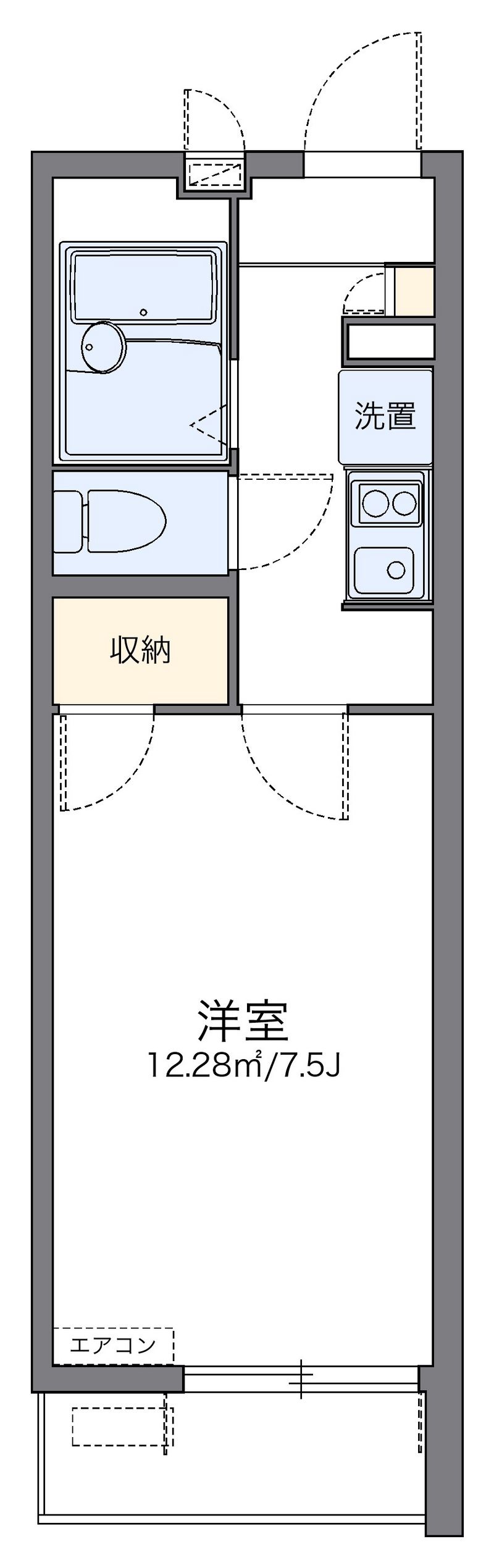 レオパレス花水木 間取図