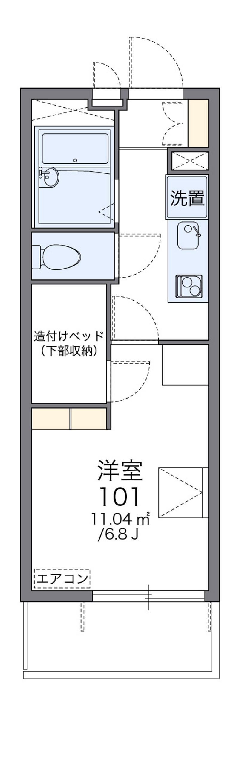 レオパレス十三Ⅱ 間取図