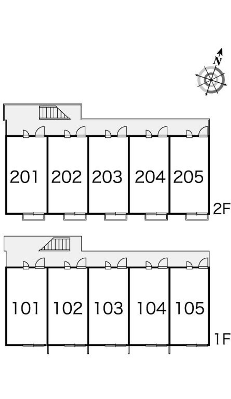 レオパレスパインズ２号 間取配置図