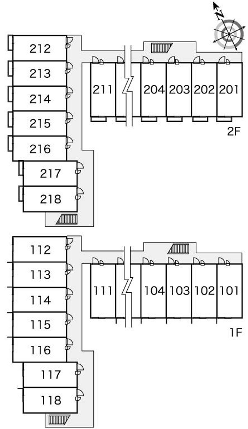 レオパレスライフタナカⅡ 間取り配置図
