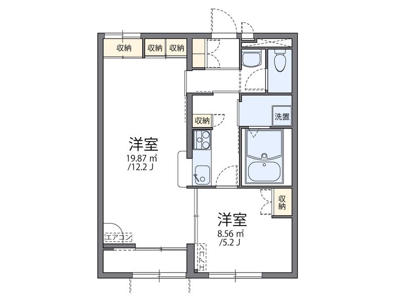 レオパレスＣａｌｍａ 間取図
