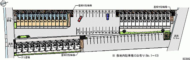 レオパレスやいろちょう 月極駐車場