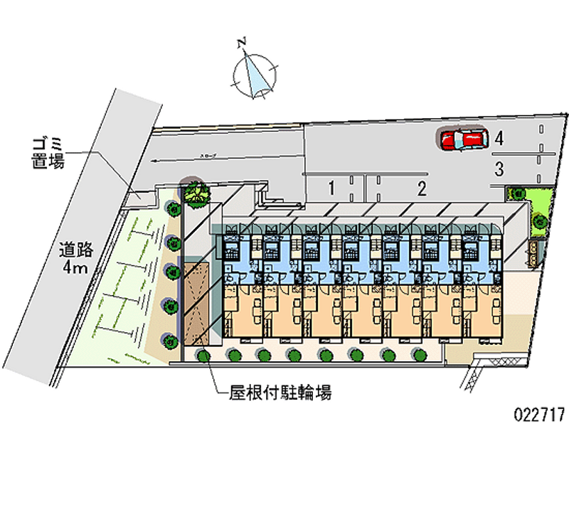 レオパレス学園前 月極駐車場