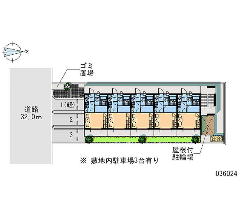 レオパレスＭ　Ｏ 月極駐車場