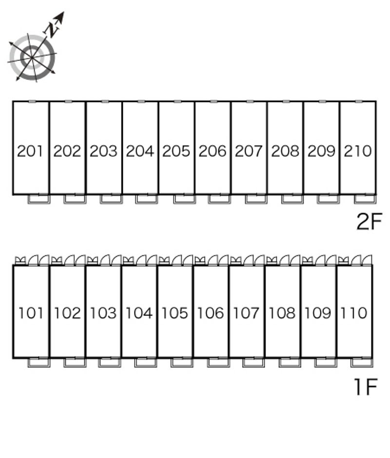 レオパレスキャロットＢ 間取配置図