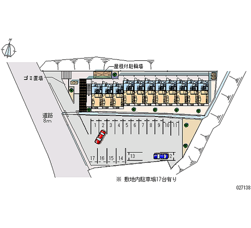 レオパレスボムール 月極駐車場