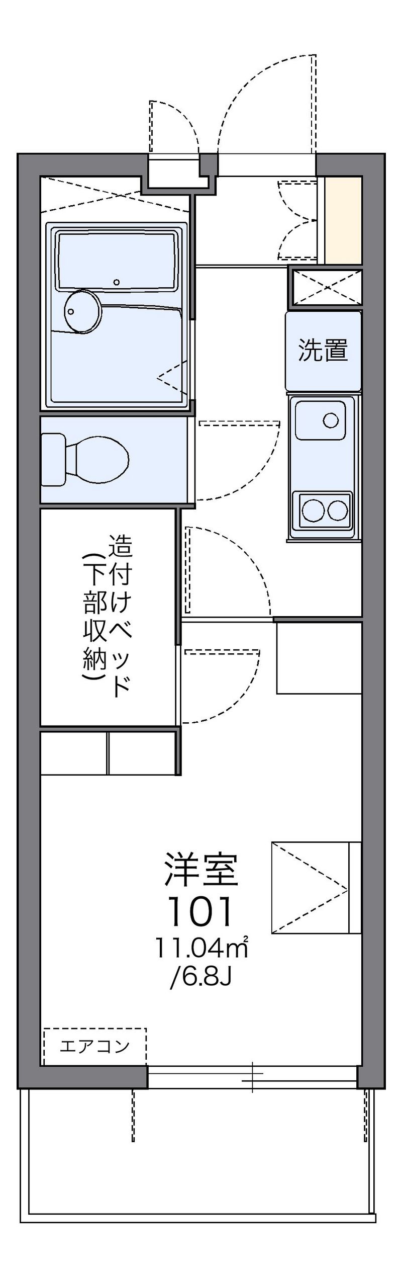 レオパレス藤見 間取図