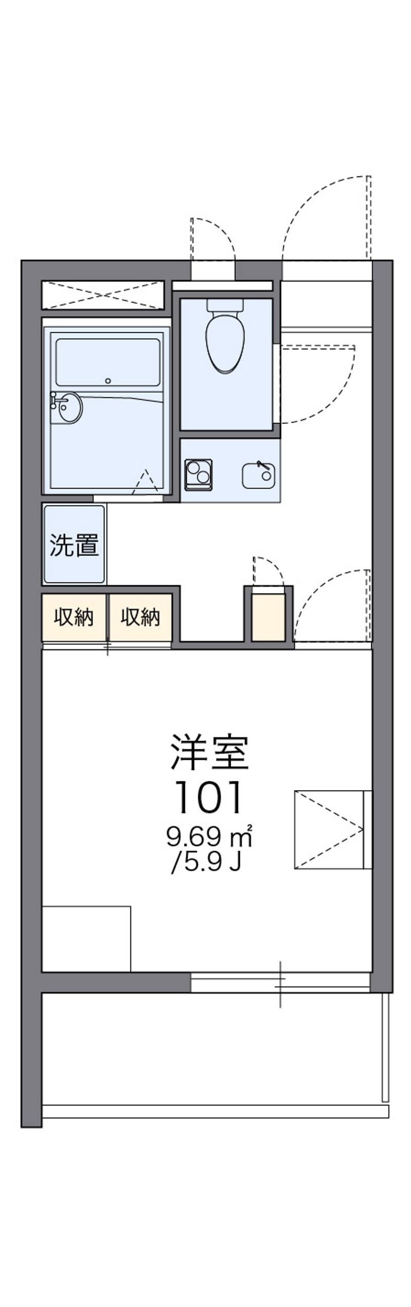 レオパレスフォンターナ 間取図