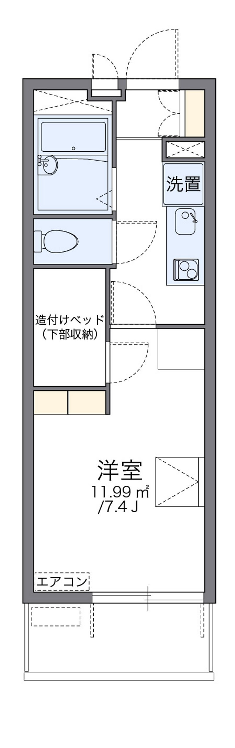 レオパレスエルヴェール　サンク 間取図
