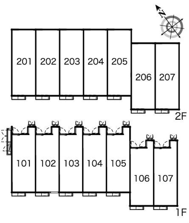 レオパレスＳｔａｇｅ　Ａ　Ⅱ 間取配置図
