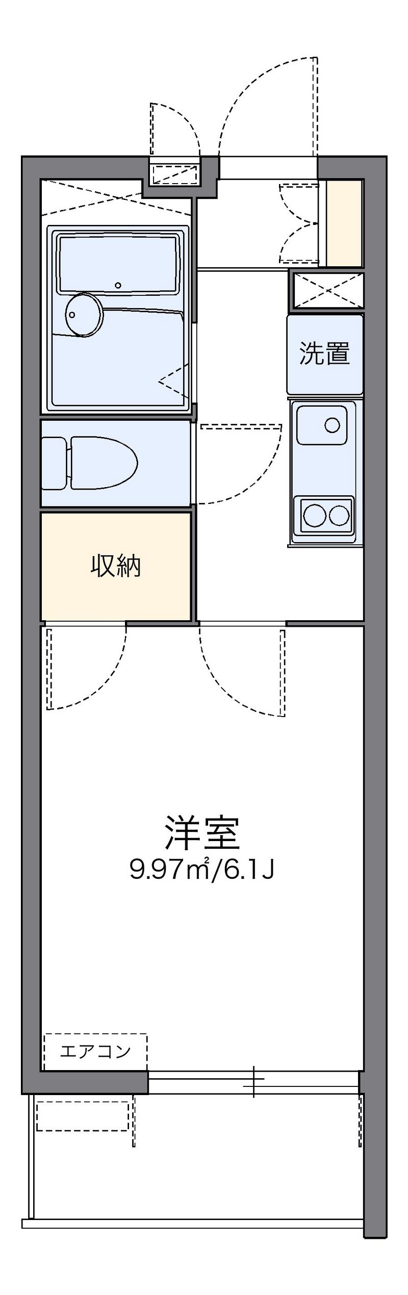 レオパレス梅北フィオーレ 間取図
