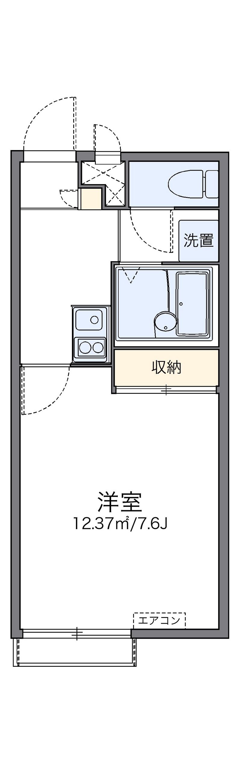 レオパレス安布里 間取図