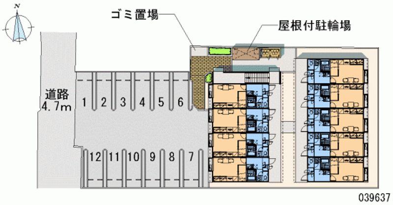 レオパレス中川２１５ 月極駐車場