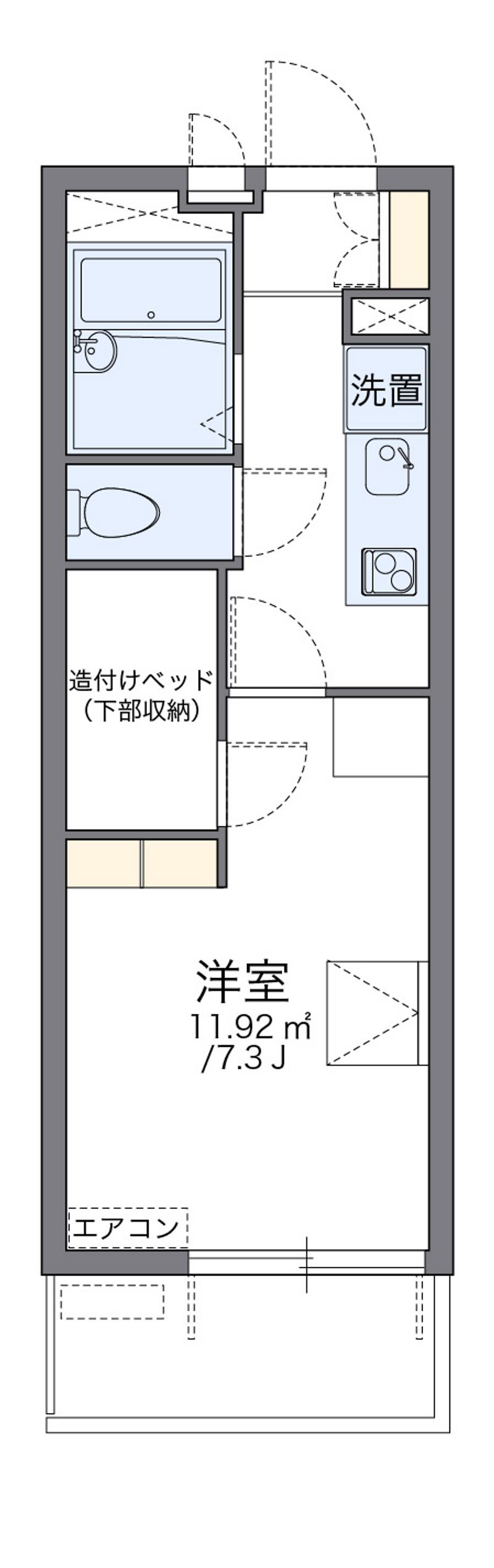レオパレス片野Ｓ 間取図