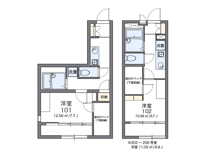 レオパレスＭＹＣ 間取図