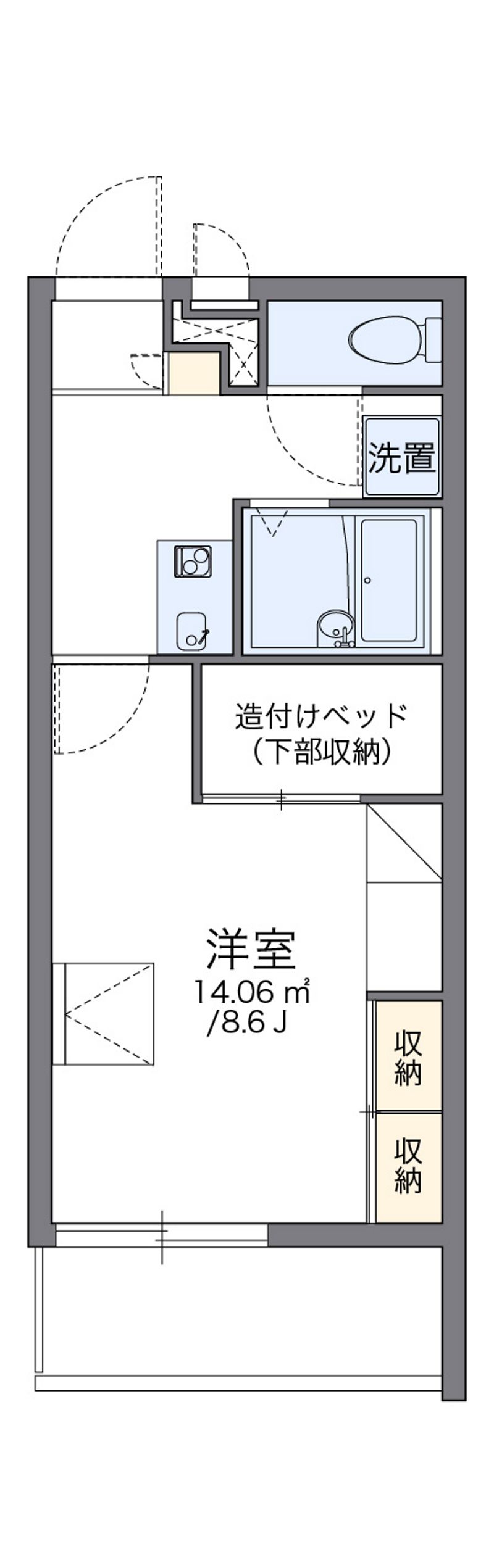 レオパレスアルカディア 間取図