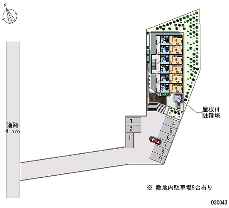 レオパレススカイヒル藻岩 月極駐車場