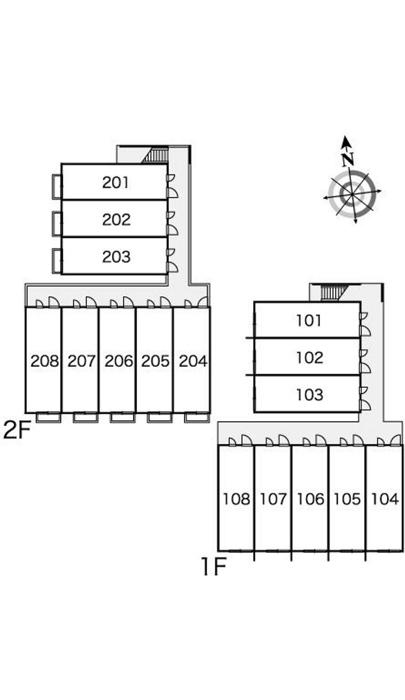 レオパレス福浜Ａ 間取配置図