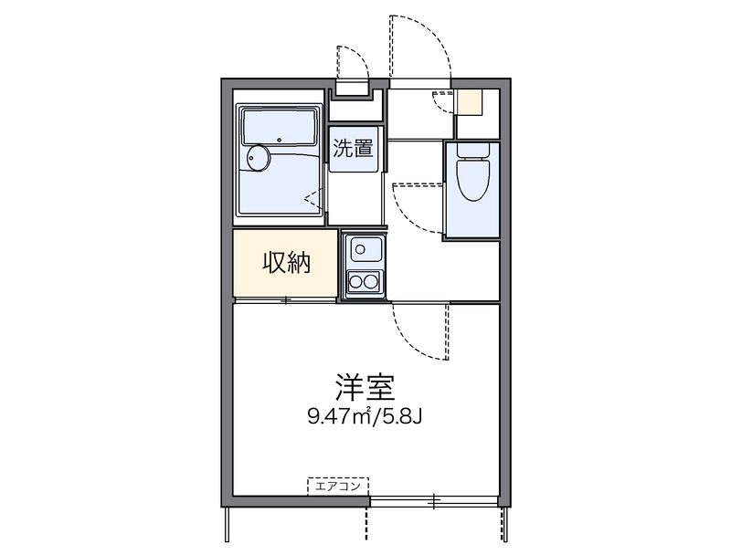 レオパレスグレンツェ木戸 間取図