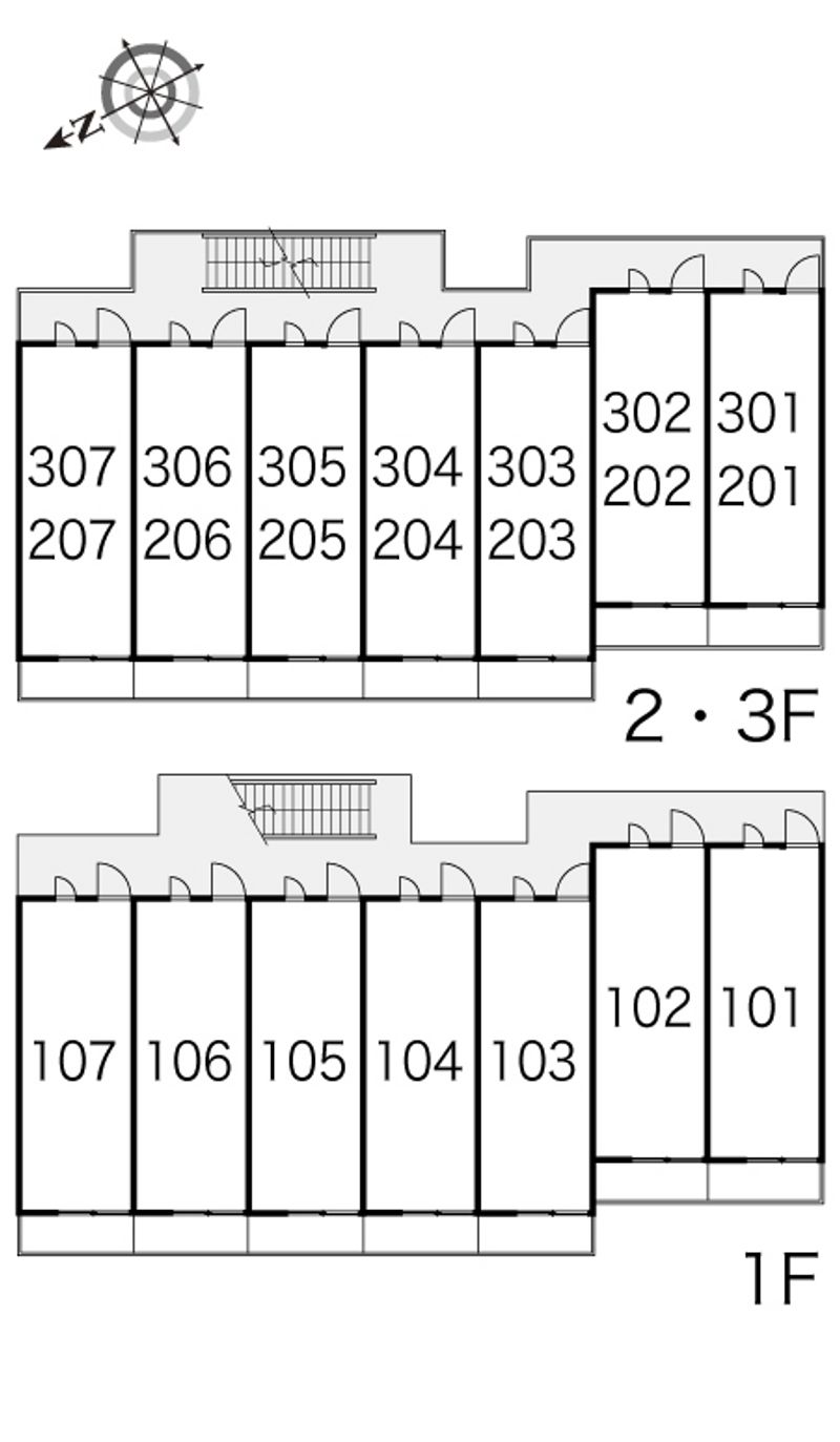 レオパレスクリスタ住吉 間取配置図