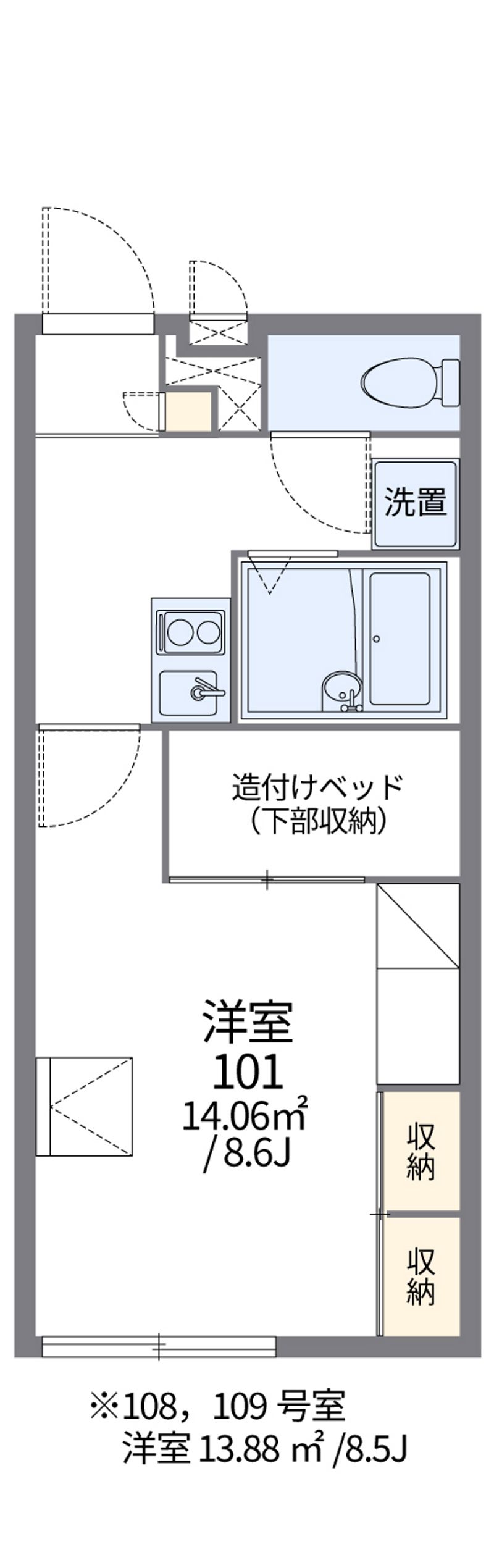 レオパレス桃ヶ台 間取図
